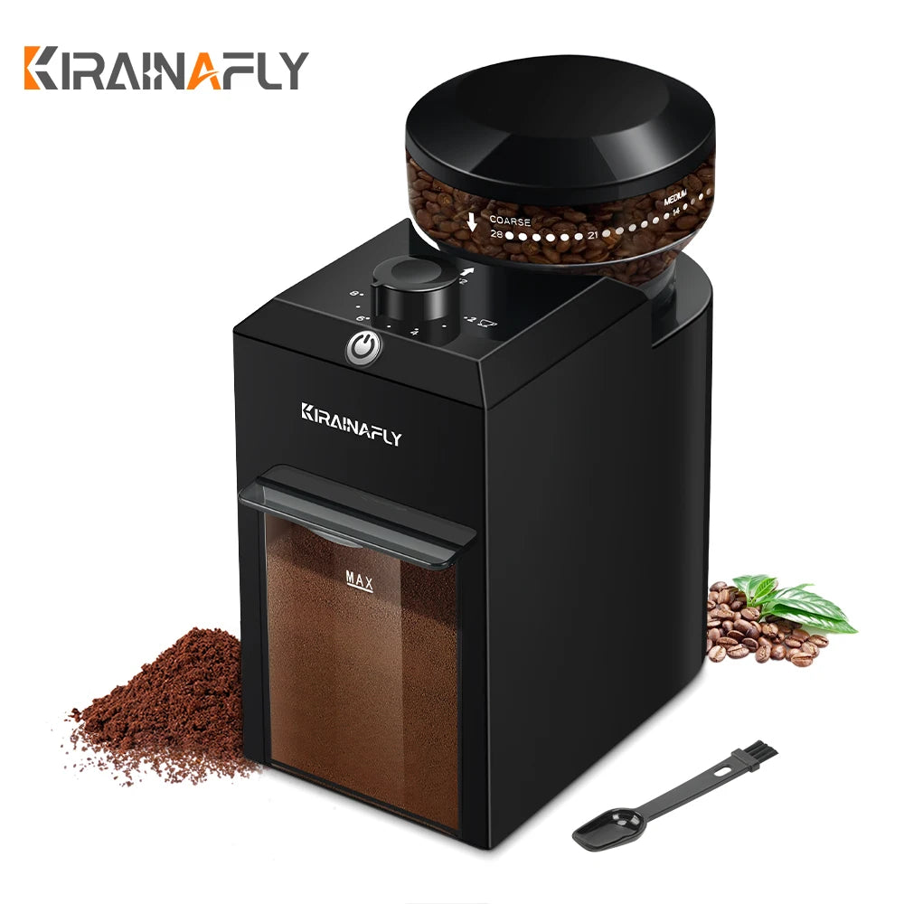Electric Coffee Grinder Automatic Burr Mill Coffee Bean Grinding with 28 Grind Settings for Espresso French Press 2-12 Cups