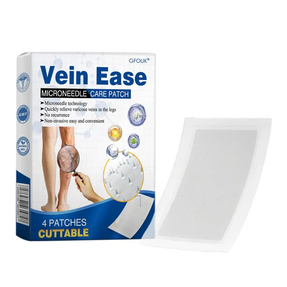 4pcs 0.2mm Leg care patches Microneedle Patch Set Flexible Fit Promotes Blood Circulation for Easy and Convenient Daily Leg Care