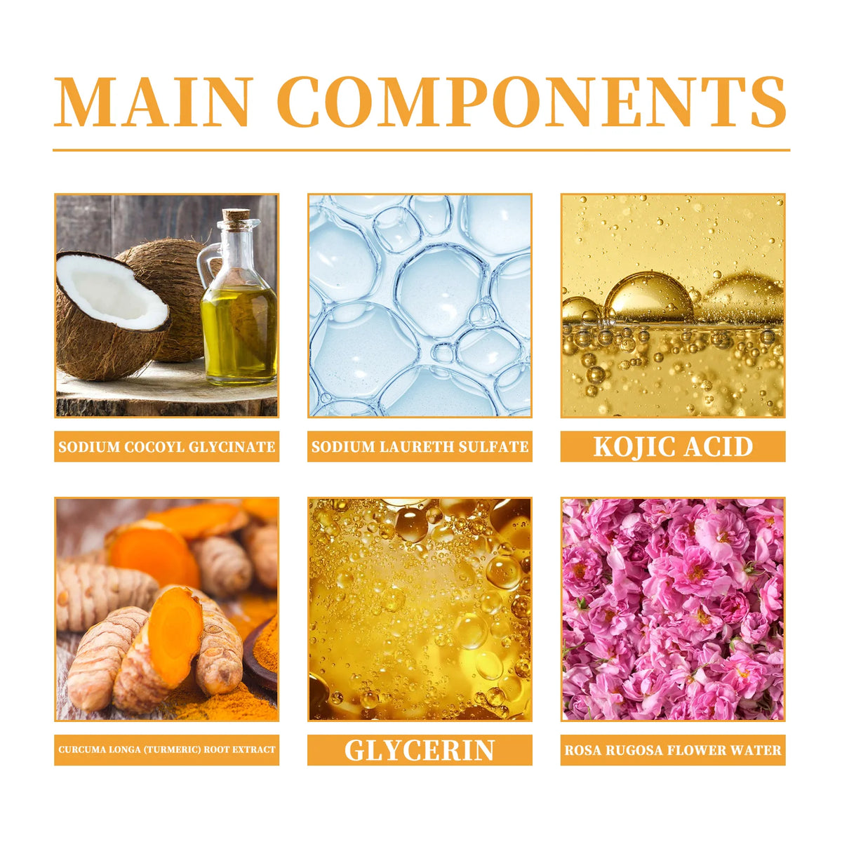 Turmeric Cleanser Deeply Cleansing Kojic Acid Blackhead Remover Skin Cleansing Oil Control Fade Acne Marks Brighten Foam Cleanse