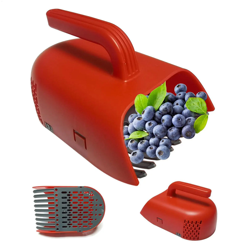 Portable Berry Picker Ergonomic Berry Pick Rake Plastic Handle Picking Tool Blueberry Collection Harvester with Ergonomic Handle