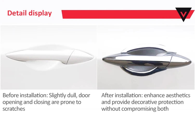 Car Door Handle Covers For Renault Megane II MK2 2003~2007 2008 Imitation Carbon Fiber Or Chrome Door Auto Stickers Accessories