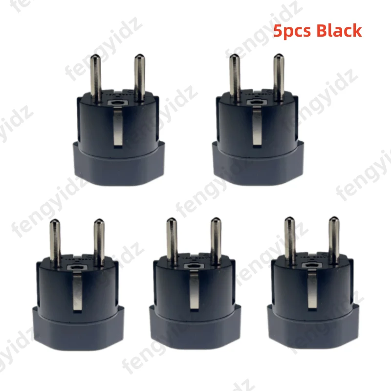 Schuko Germany, France Plug Adapter, Ultra Compact Light Weight - Swiss to Russia, South Korea Travel Adaptor Plug - Type E/F