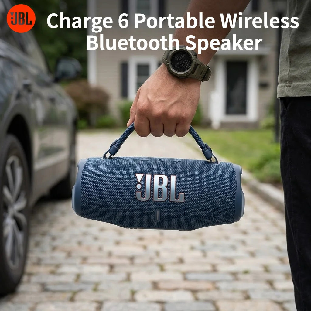 JBL Charge 6 Portable Bluetooth Speaker IP68 Waterproof Deep Bass Long Playtime Outdoor Wireless Subwoofer for Camping Party