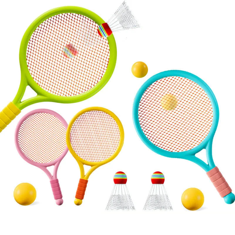 Hanging Table Tennis Trainer Sports Toy With Racket Mini Badminton Tennis Ball Parent-child Interactive Game Indoor Outdoor Kids