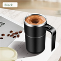 HOMEFISH 380ML Mini Electric Coffee Mug with Self-Mixing USB Rechargeable IP67 Waterproof Food-Safe Automatic Magnetic Tea Cup