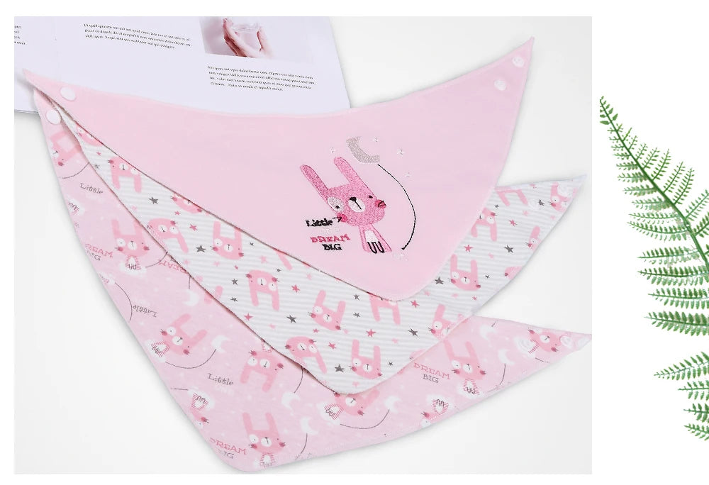 INSULAR Newly Baby Bibs 3pcs Baby Bandana Bib Cotton Babadores Infant Towel For Boys And Girls Baby Clothing Infant Accessories