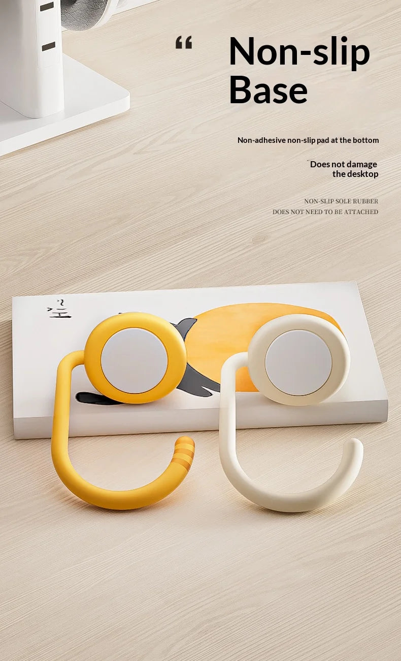 Cat Backpack Hook Desk Edge Hook Dormitory Gadget New Model with No Drilling Holes for Primary School Student Desk Side Hook.