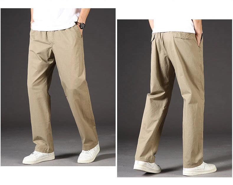 Calças Cargo de Homem Verão Primavera Algodão Roupa de Trabalho Novidade Tamanho Grande 6XL Casuais Escalada Joggers Calças de Treino Calças de Outono Hombre