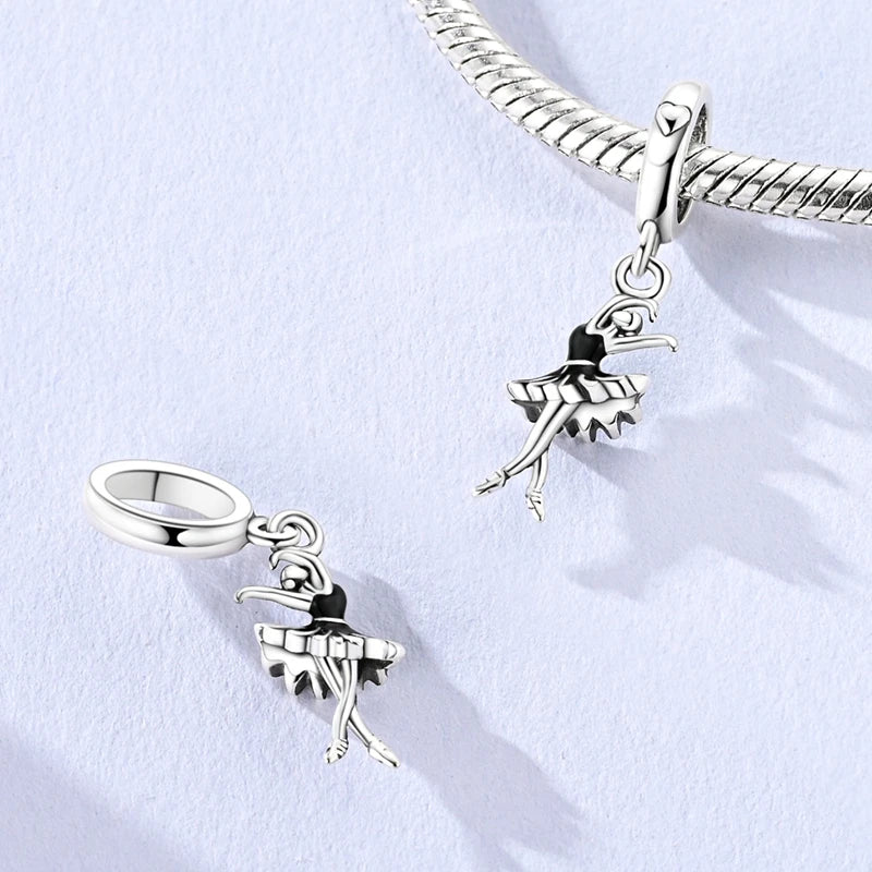 925 Sterling Silver Charms Pendant Beaded Fit Bracelet DIY Boy Girl Family Friendship Charm Making for Women's Fine Jewelry Gift