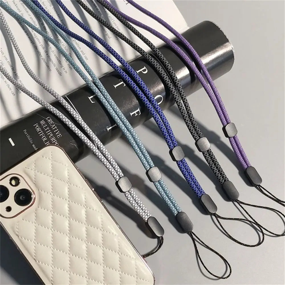 Fluorescent Long Phone Lanyard Neck Hanging Hanging Cord Cell Phone Strap Pendant Nylon Mobile Phone Chain Phone Case