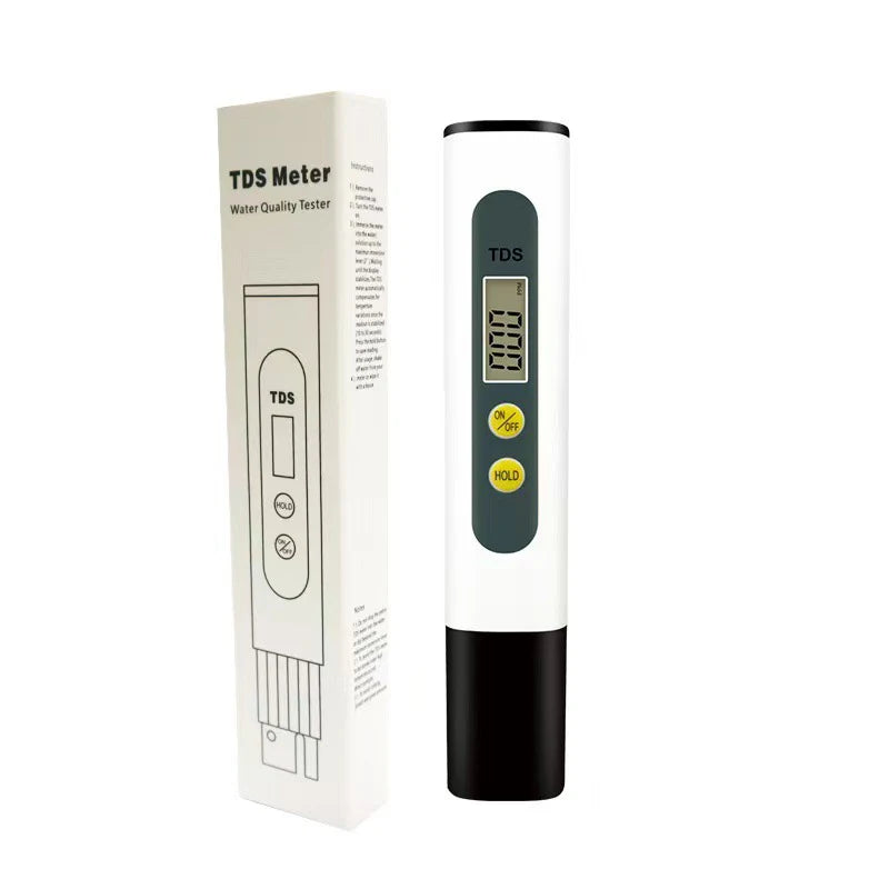 1PC White Digital Water Quality Tester TDS EC Meter Range 0 To 9990 Multifunction Water Purity Temperature TEMP PPM Tester〔YY24〕