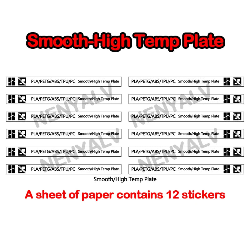 For Bambu Lab X1c Build Plate QR Code Sticker Bambulab QR Code For Bambu Lab X1C Third Party Build Plates