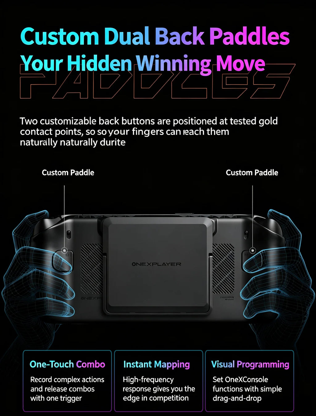 OneXPlayer APEX AIR Windows Handheld Game Console Intel Arc G3E 8" 120Hz VRR Screen 85Wh Swap Battery Dual SSD Cooling Gaming PC