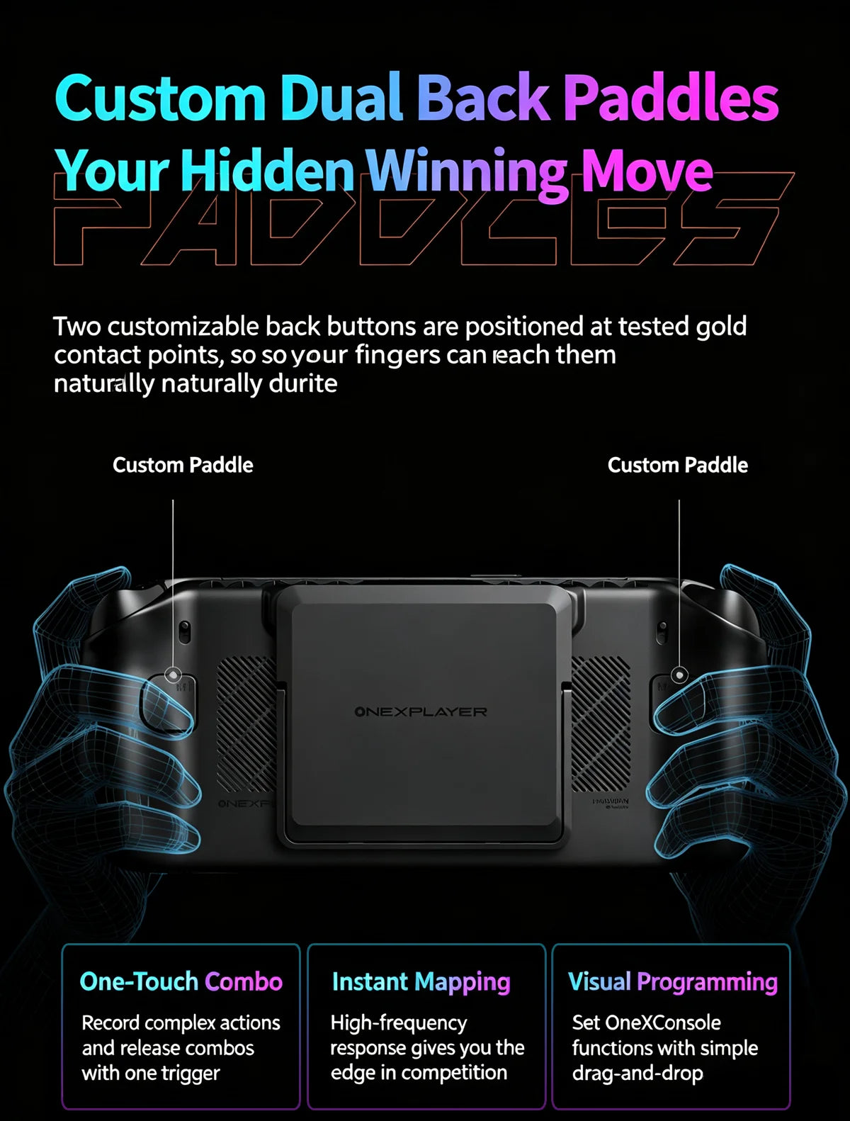 OneXPlayer APEX AIR Windows Handheld Game Console Intel Arc G3E 8" 120Hz VRR Screen 85Wh Swap Battery Dual SSD Cooling Gaming PC