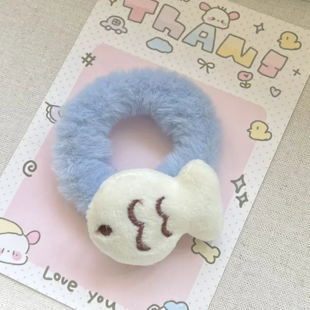 Kawaii Little Fish Hair Clips Cartoon Stuffed Toy Fish Alligator Clips Headbands Claw Clips Girl's Kawaii Headwear