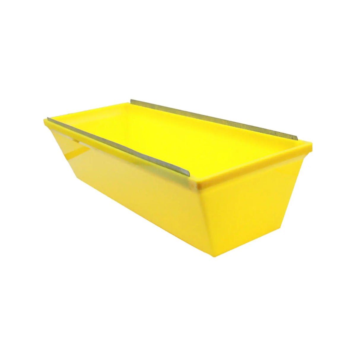 12” Drywall Mud Pan Sheared Edges Easy to Clean Plastering Tapered Sides Heavy Duty with Scraping Bar Quicker Knife Cleaning