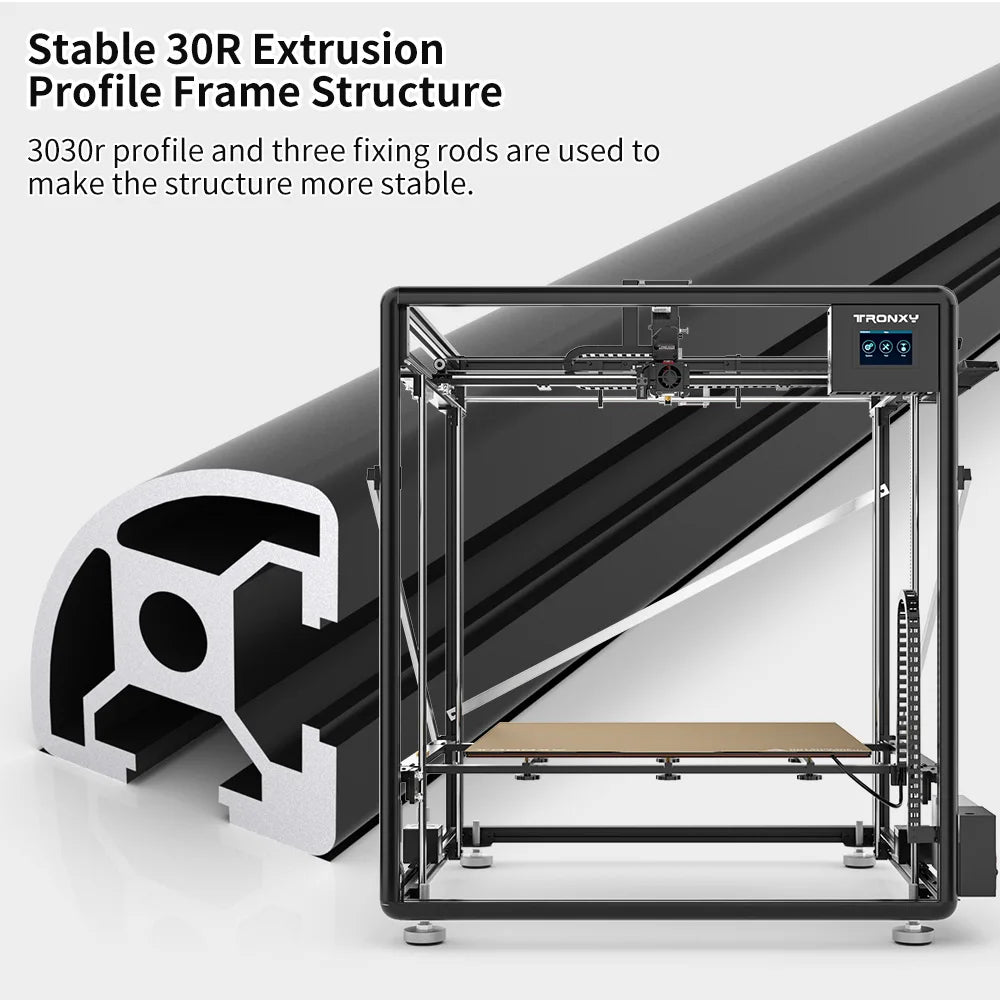 Tronxy VEHO-600 / PRO V3 Large Printing Szie 600*600mm 3D Printer Extrusion Profile Frame Structure Dual-axis Guide Railway