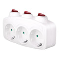 Double Plug Socket Adapter Schuko EU Conversion Plug With Switch ON/OFF German Standard Multiple Socket 3680W Extension Outlet