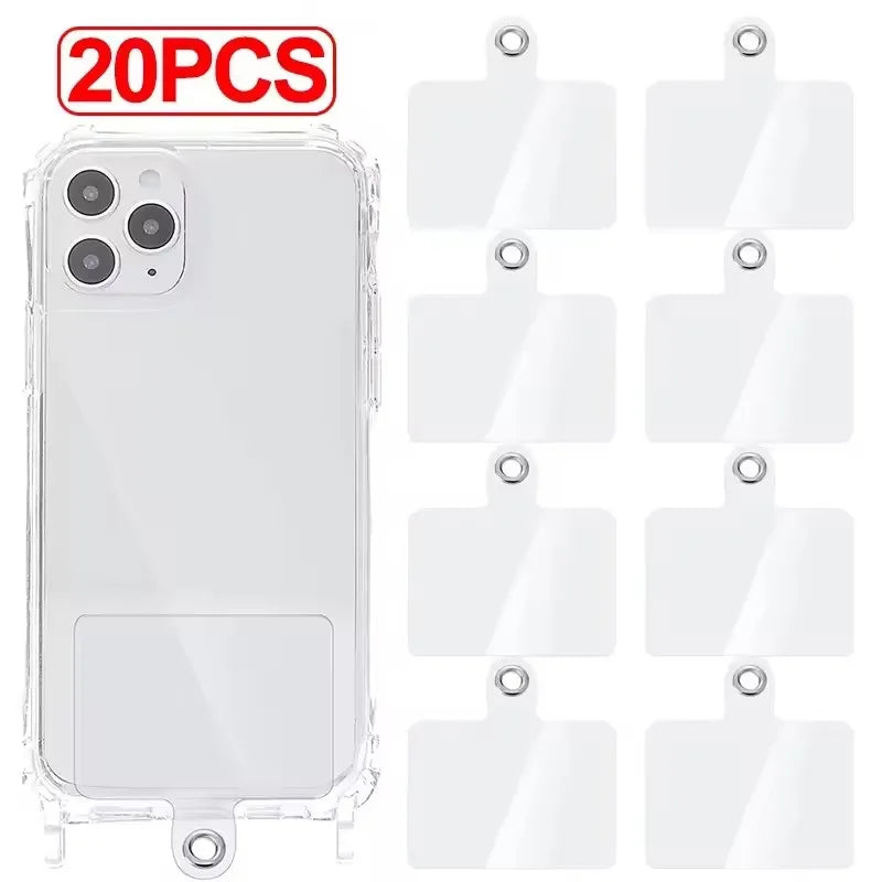 Protable Anti-fall Clear Phone Lanyard Cards Replaceable Flexible Tether Tabs Transparent Phone Case Pandent Gasket for IPhone