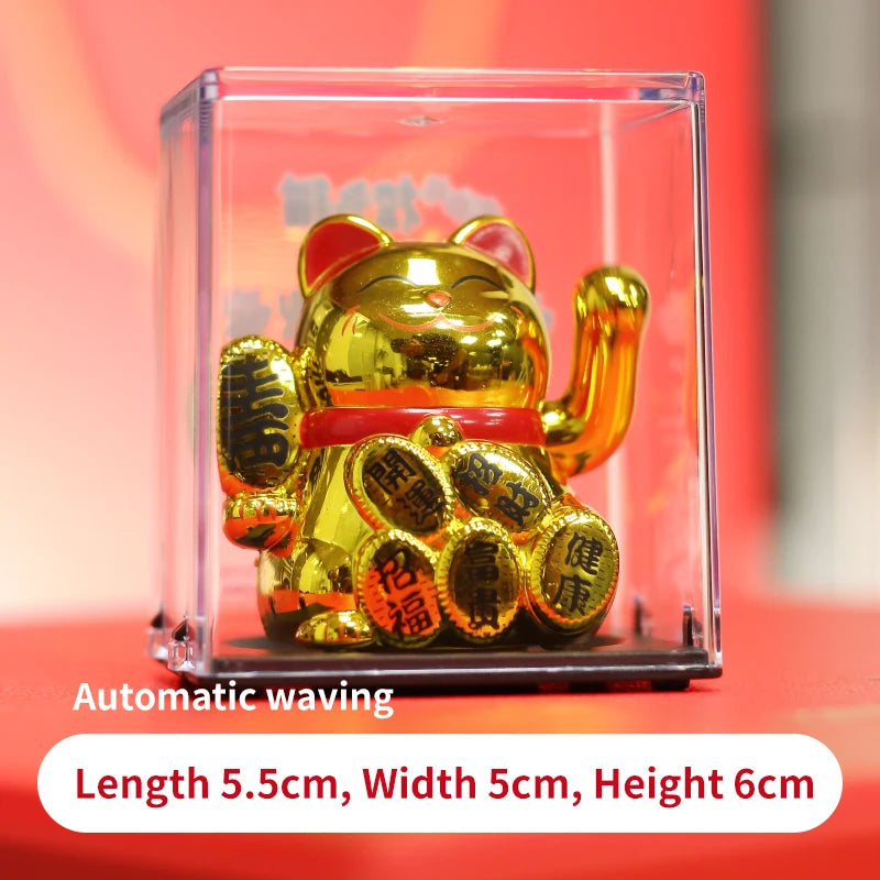 Solar Luck Cat Waving Cat Solar Powered Cat Solar Powered Cute Waving Cat Good Luck Wealth Welcoming Cats Home Display Car Decor