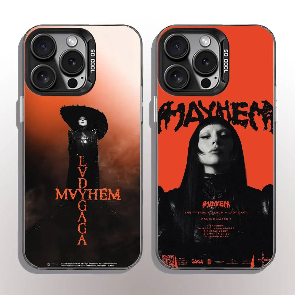 Singer-L-Lady Gaga Phone Case Phone Case for iPhone 11-16 Pro Max Colorful Anti Slip Anti Fingerprint Plating