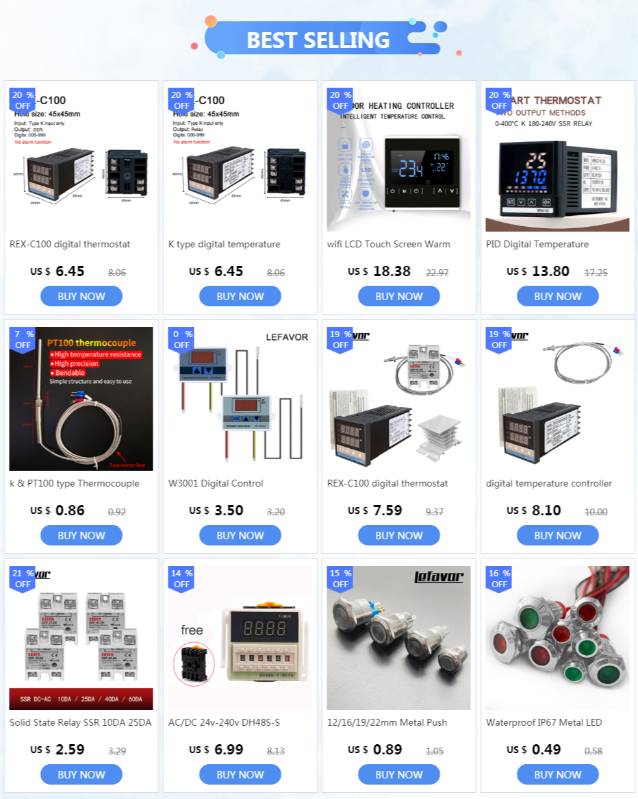REX-C100 Digital PID Temperature Controller Thermostat SSR output Max.40A SSR Relay K Thermocouple Probe High Quality