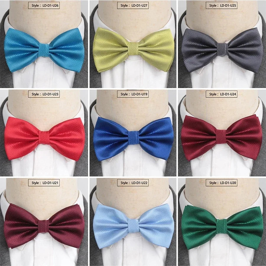 Men Bowtie Cravat Set Solid Fashion Butterfly Party Wedding Bow Ties Girls Formal Dress Tie Mens Bowknot Fashion Accessories