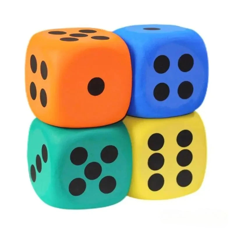 1PC 80mm Large Foam Dot Dices Six Sides Dices Kids Counting Toy Learning Aids for Class Board Game Classroom Math Teaching