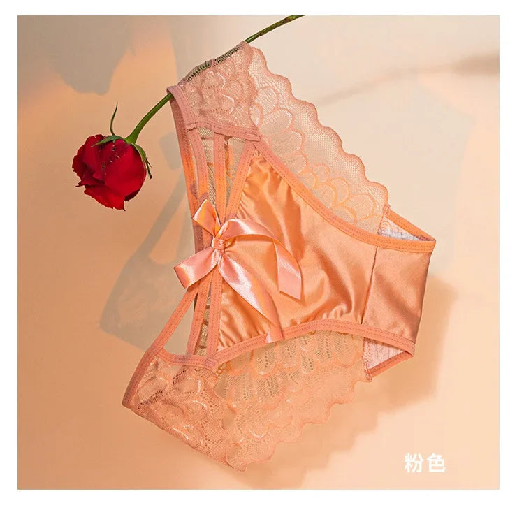 Women's Panties  Thin Lace Hollow Mesh Low Waisted Seamless  Triangle Panties Comfortable Underwear Hip Lifting