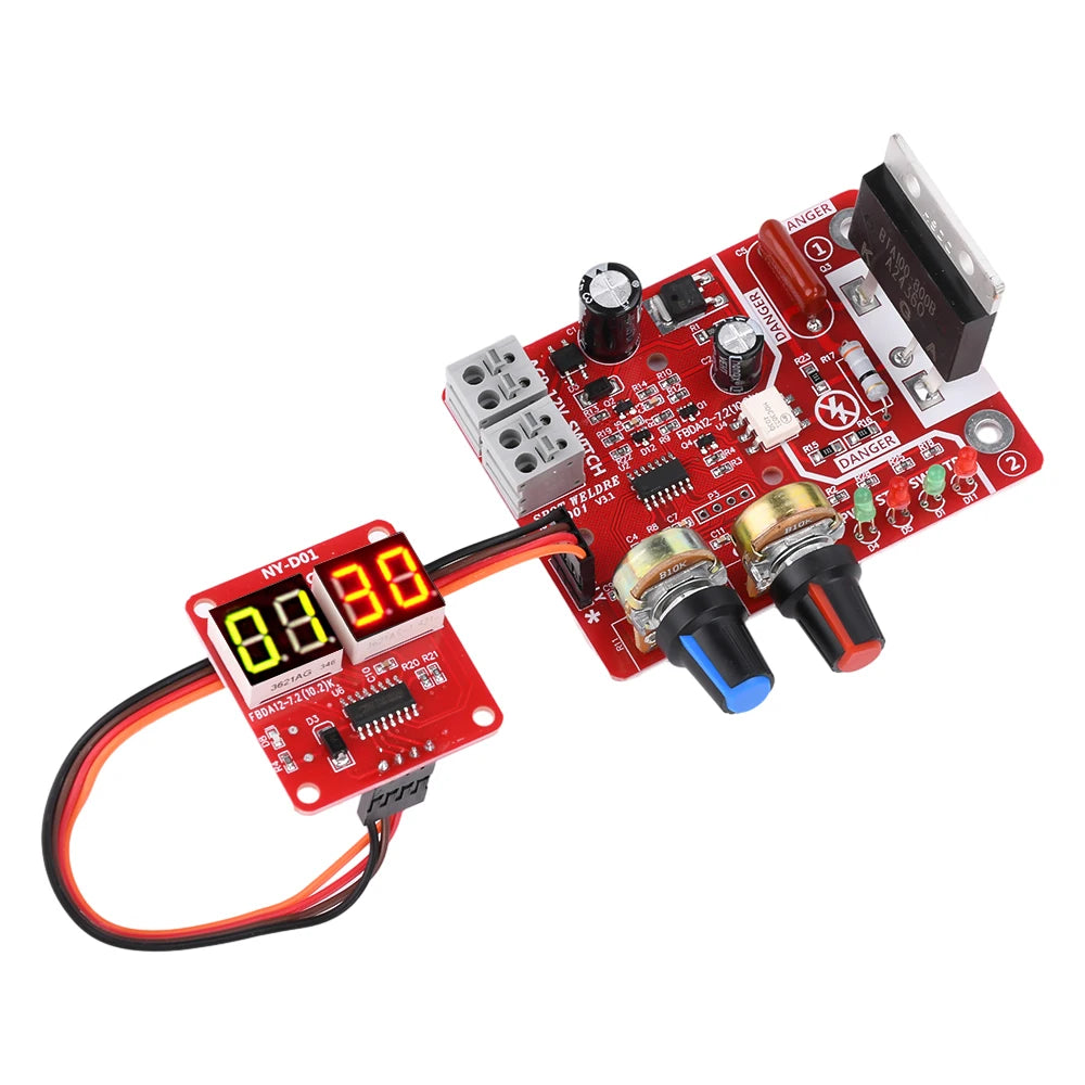100A NY-D01 Spot Welder Control Board Kit Digital Display Spot Welding Machine Time And Current Control Module AC 110/220V