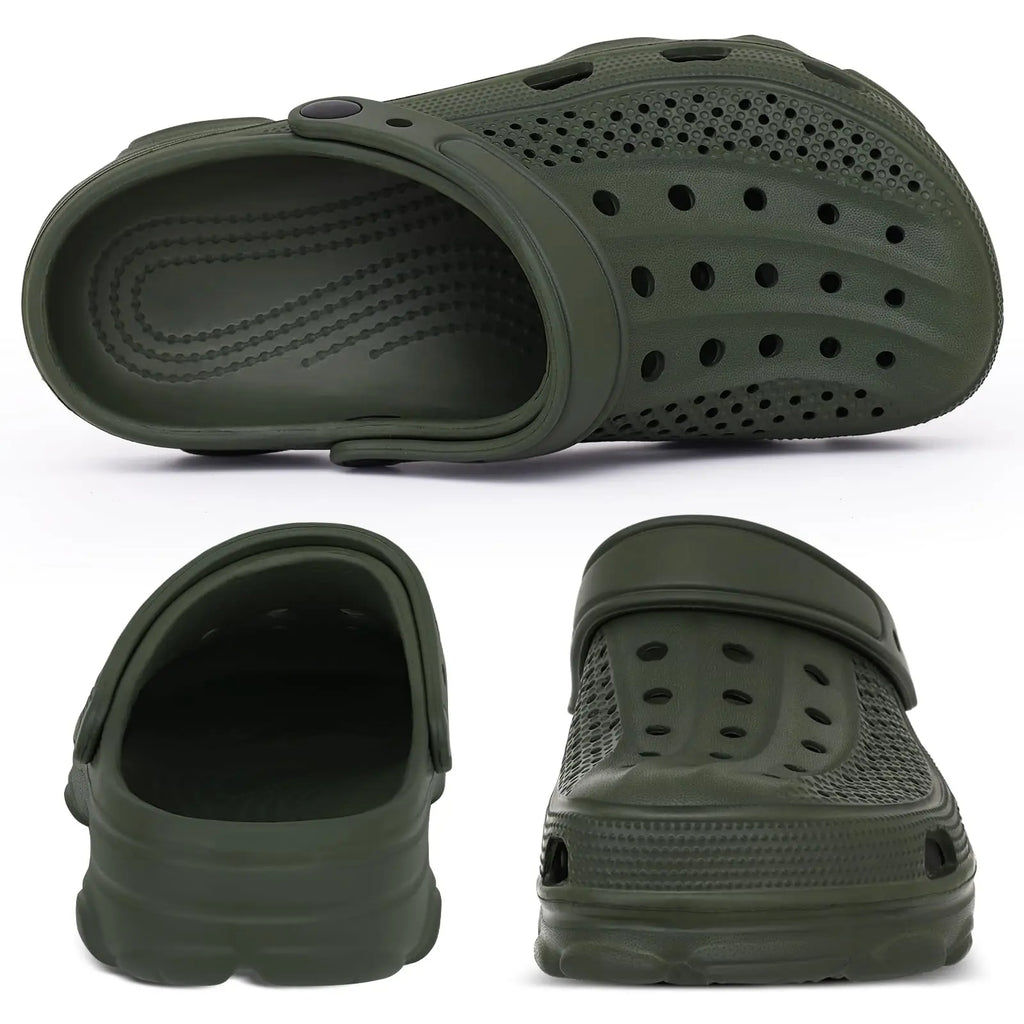Comwarm Men Clogs Slippers Breathable Garden Sandals Non-Slip Comfort Beach Shoes Men Sandals Indoor Outdoor Casual Fishing Shoe