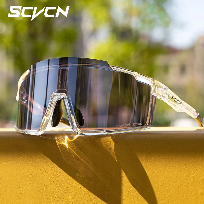 SCVCN MTB Road Bike Sunglasses Sports Glasses Men Women Riding Windproof Goggles UV400 Protection Outdoor Hikng Riding Glasses