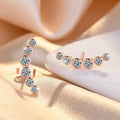 New 925 Sterling Silver Earrings 18K Gold Plated Zircon for Women Exquisite Girlfriend Wedding Engagement Jewelry Fashion Gift