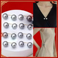 Double Pearl Pin Brooch For Women Clothing Dress Fixed Safety Pin Woman Brooch Accessories Pants Decoration Pearl Jewelry Clip