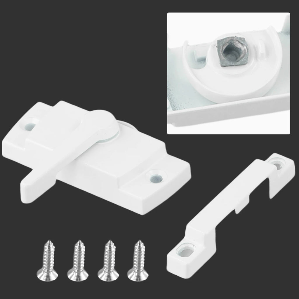 1PC Zinc Alloy Sash Lock 60x25mm Sliding Casement Sash Vertical Slider Fitch Catch Lock White Home Door Window Hardware