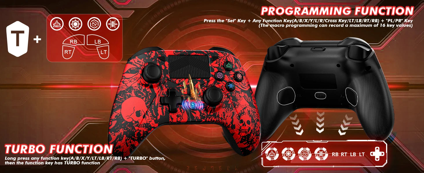 For PS4 Wireless Controller for PlayStation 4/3 Joystick Console for PS4/3 PC Android Support Bluetooth Six-Axis Dual Vibration