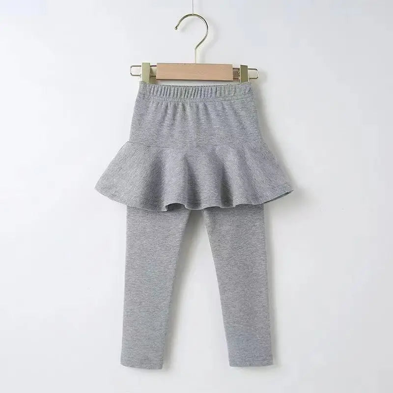 Children's Skirt Leggings Spring Autumn Leggings For Girls Cotton Baby Pants Kids Trousers Teenager Clothing 2 to 9 Years