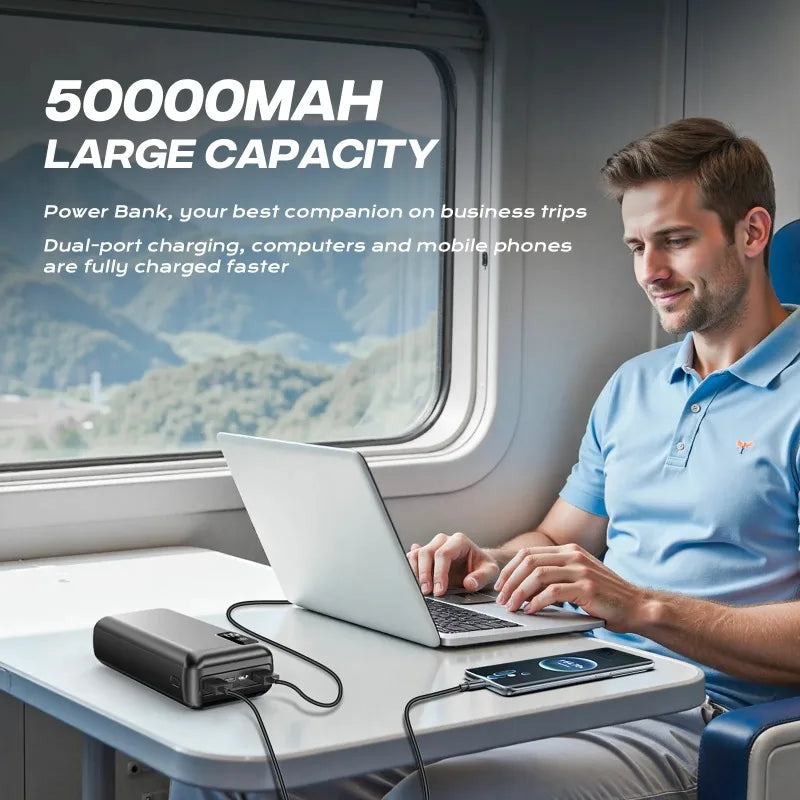 22.5W Fast Charging 20000 MAh Ultra Large Capacity Power Bank with Digital Display Portable Mobile  for  IPhone17 Xiaomi
