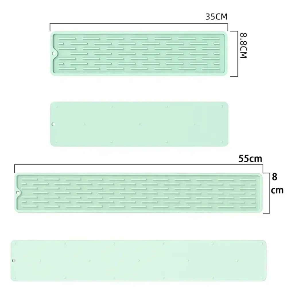 HOMEFISH  Silicone Drainer Mat Anti Slip Sink Tray Tableware Cushion Organizer Kitchenware Protection Mat Kitchen Storage Pads