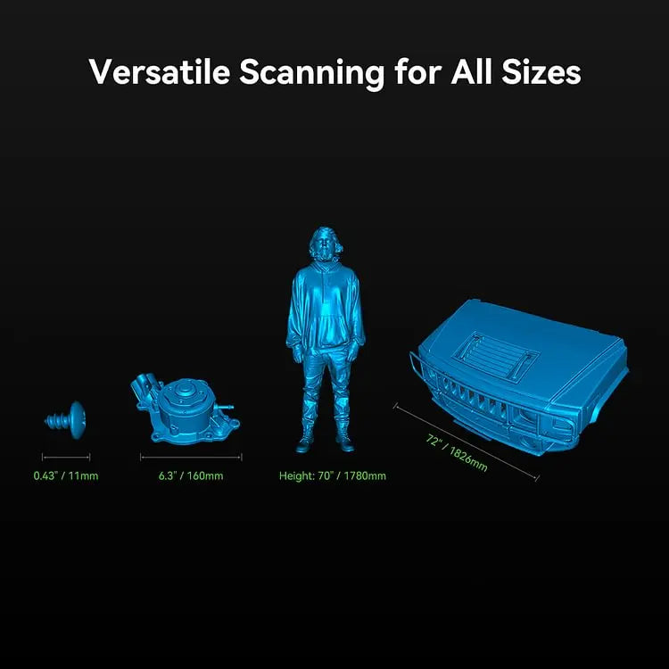 Creality 3D Scanner CR-Scan Raptor Multiple-line Blue NIR 0.02mm Accuracy 60FPS Anti-Shake Tracking Scanning 24Bit Color Scanner