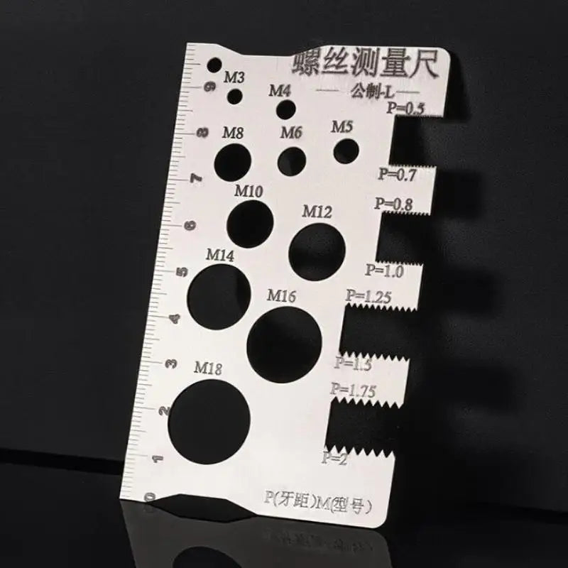 NEW Screw Thread Pitch Gauge Ruler Measuring Tool Bolt Nut Metric Machining Threads Screw Cutting Gauge Angle Model Measuring