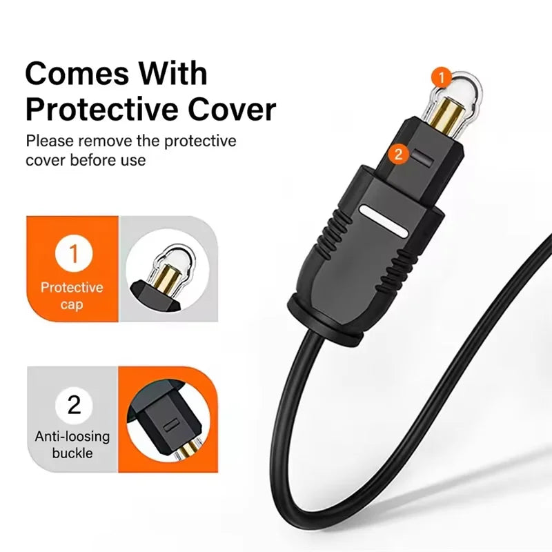 Digital Fiber Optical Audio Cable Toslink SPDIF Coaxial Cables for Amplifiers Xbox 360 PS4 Soundbar Fiber Cable 1m 2m 3m 5m 10m