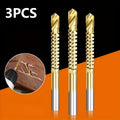 3pcs Serrated Rotary Slotting Multifunctional Drill Bit Set, Suitable for Cutting, Drilling, and Slotting Wood and Plastic