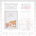 In Stocks RosyPosy Korilakkuma Loose Leaf Notebook Cute Strawberry Pattern B5 Refillable Journal For Study Office Daily Planning