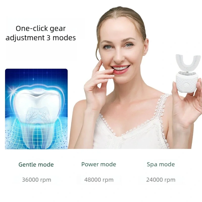 U-Shaped Electric Toothbrush Automatic Sonic Whitening Silicone Oral Care