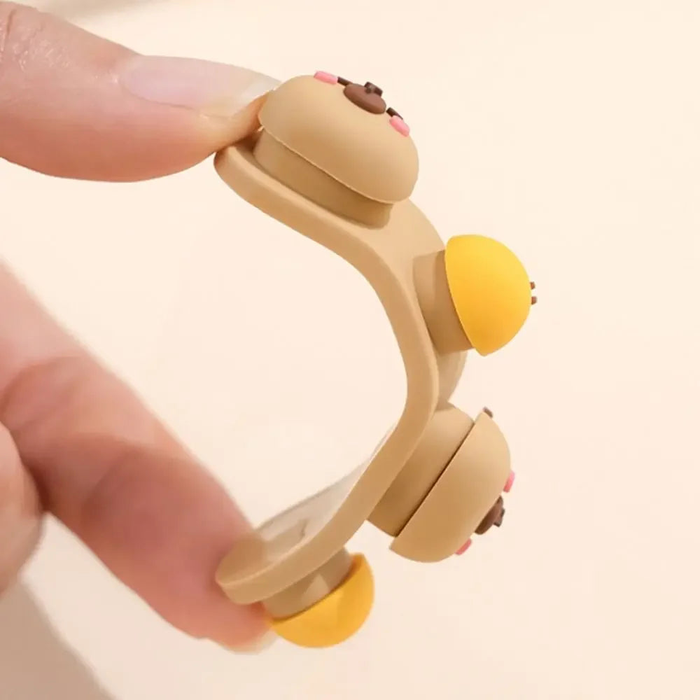 Cartoon Panda Cable Holder: Self-Adhesive Desk Wire Organizer for Phone Charging Cords