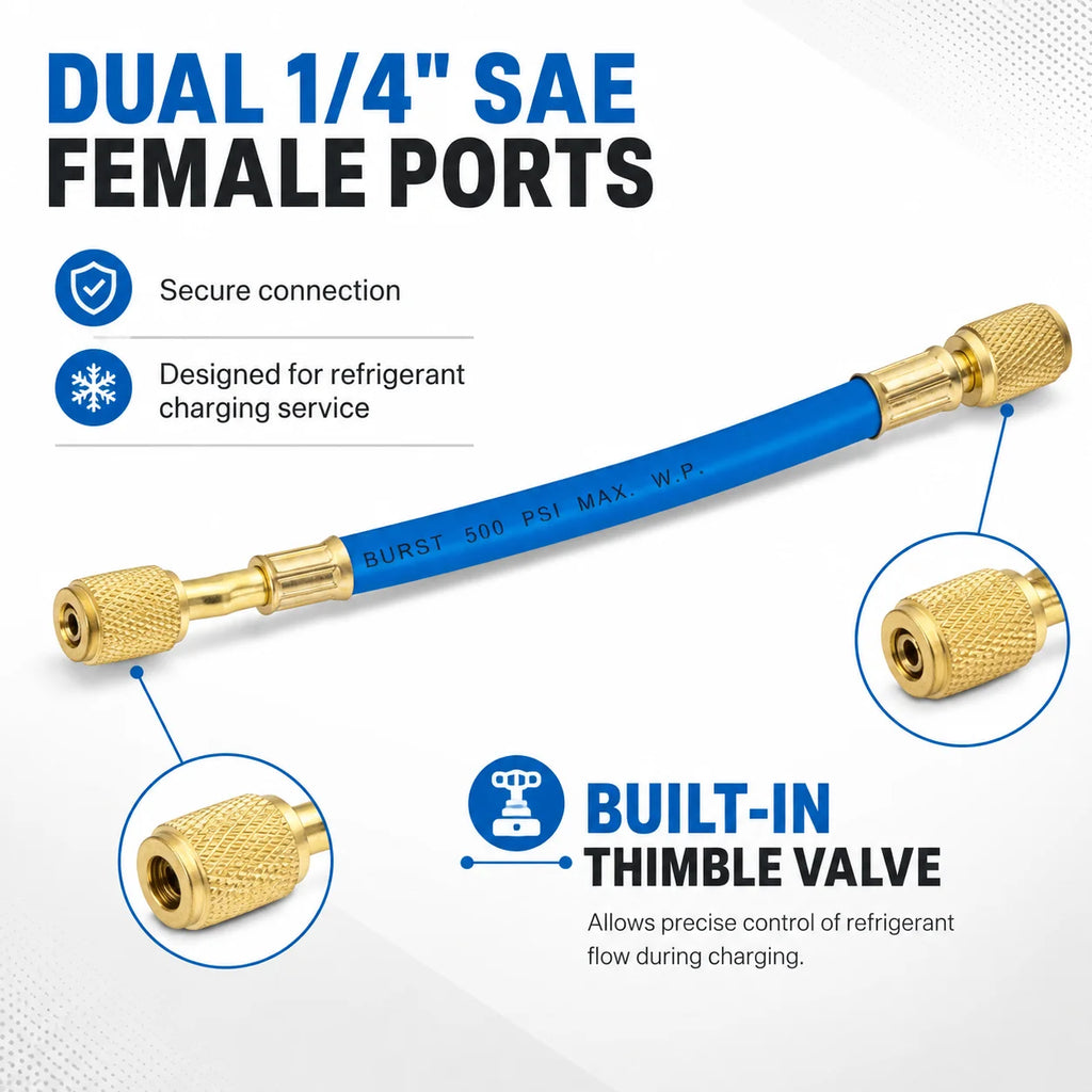Car condensation hose coolant refill tool 21.5cm 1/4in SAE coupler Replacement tool Motorcycle low pressure