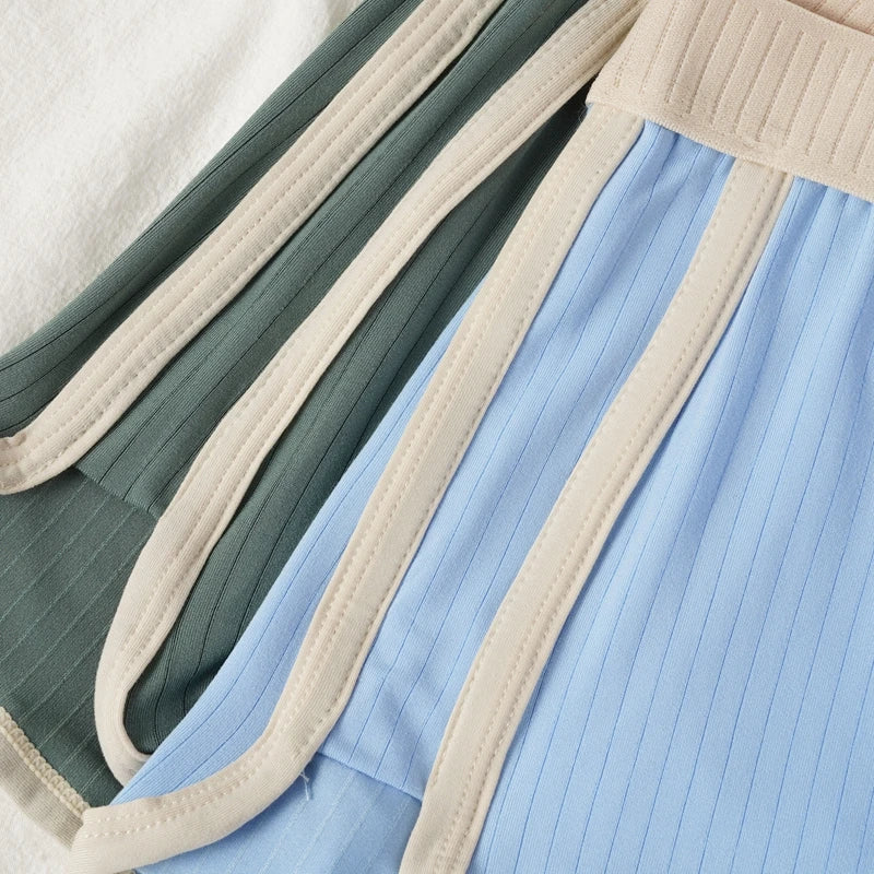 Men's Fashion Striped Boxer Shorts Underwear Sexy Panties Casual Male Boxers Homme U Convex Shorts Lingerie Underpants