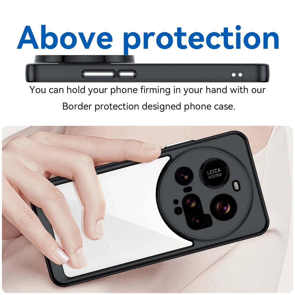 Transparent anti drop fall Cases For Xiaomi 15 Mi15 Ultra 15Ultra case Silicone Acrylic soft shell covers woman Phone Capa чехол