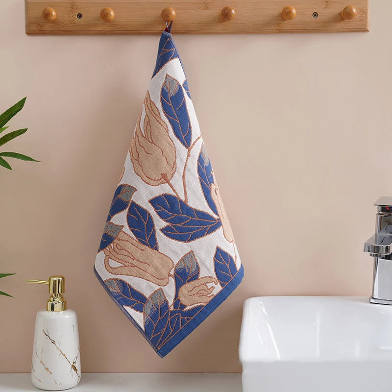 34x40cm Large Hand Towel Kitchen Towel 4Layer Cotton Gauze Pure Cotton Dish Cloth Quick Dry Decorative Tea Towel Home Restaurant